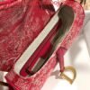 Dior M0446 Dior Saddle Bag Red Toile de Jouy Reverse Jacquard