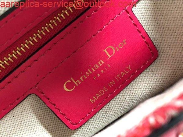 Dior M0446 Dior Saddle Bag Red Toile de Jouy Reverse Jacquard