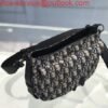 Dior M0446 Dior Saddle Bag Oblique Tote Shoulder Bag Grey Blue