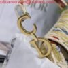 Dior M0446 Dior Saddle Bag Multicolor Flowers Embroidery With Gold
