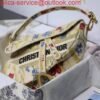 Dior M0446 Dior Saddle Bag Multicolor Flowers Embroidery With Gold