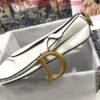 Dior M0446 Dior Saddle Bag M0447 White Grained Calfskin