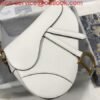 Dior M0446 Dior Saddle Bag M0447 White Grained Calfskin