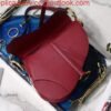 Dior M0446 Dior Saddle Bag M0447 Red Grained Calfskin