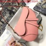 Dior M0446 Dior Saddle Bag M0447 Pink Goatskin