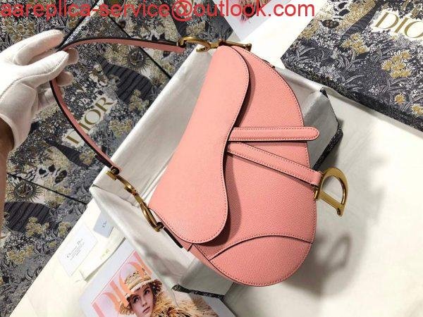 Dior M0446 Dior Saddle Bag M0447 Pink Goatskin