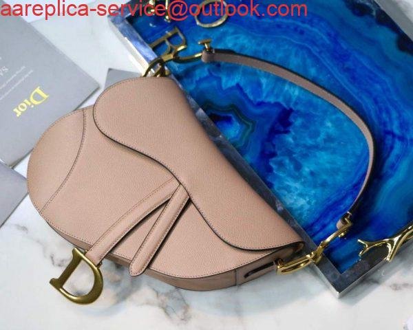 Replica Dior M0446 Dior Saddle Bag M0447 Apricot Grained Calfskin