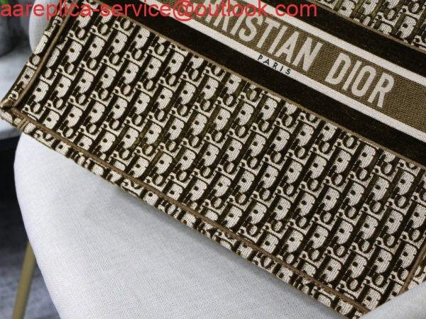 Replica Dior Book Tote M1286 Tan Dior Oblique Embroidery