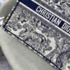 Dior Book Tote M1286 Blue Toile de Jouy Embroidery