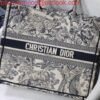 Dior Book Tote M1286 Black Toile de Jouy Embroidery