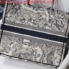 Dior Book Tote M1286 Black Toile de Jouy Embroidery