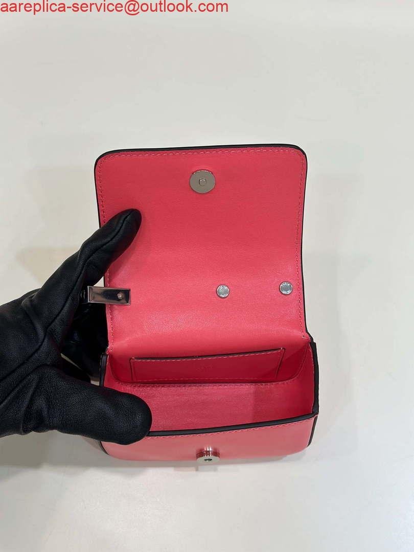 Fendi 7AS173 Fendi First Sight Red leather Nano bag