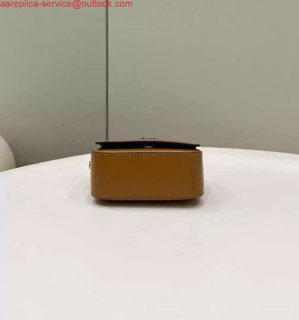 Fendi 7AS173 Fendi First Sight Brown leather Nano bag