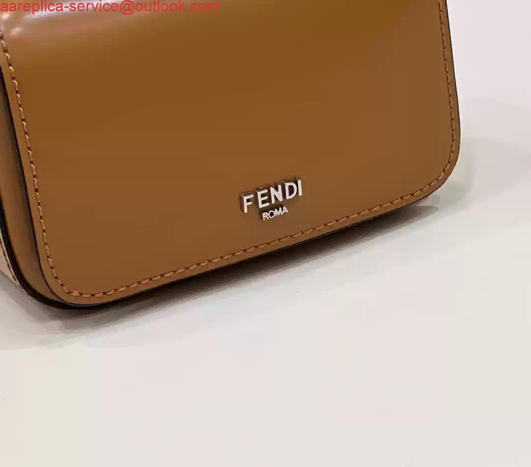 Fendi 7AS173 Fendi First Sight Brown leather Nano bag