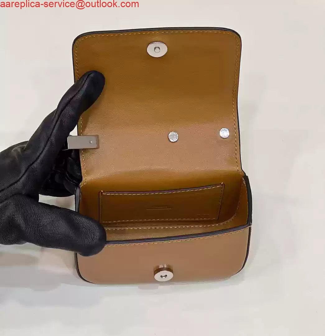 Fendi 7AS173 Fendi First Sight Brown leather Nano bag
