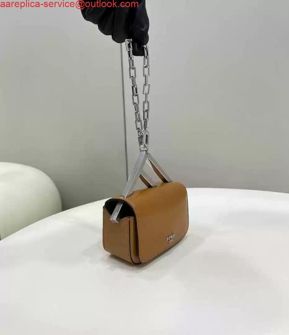 Fendi 7AS173 Fendi First Sight Brown leather Nano bag
