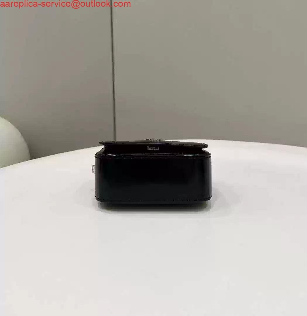 Fendi 7AS173 Fendi First Sight Black leather Nano bag