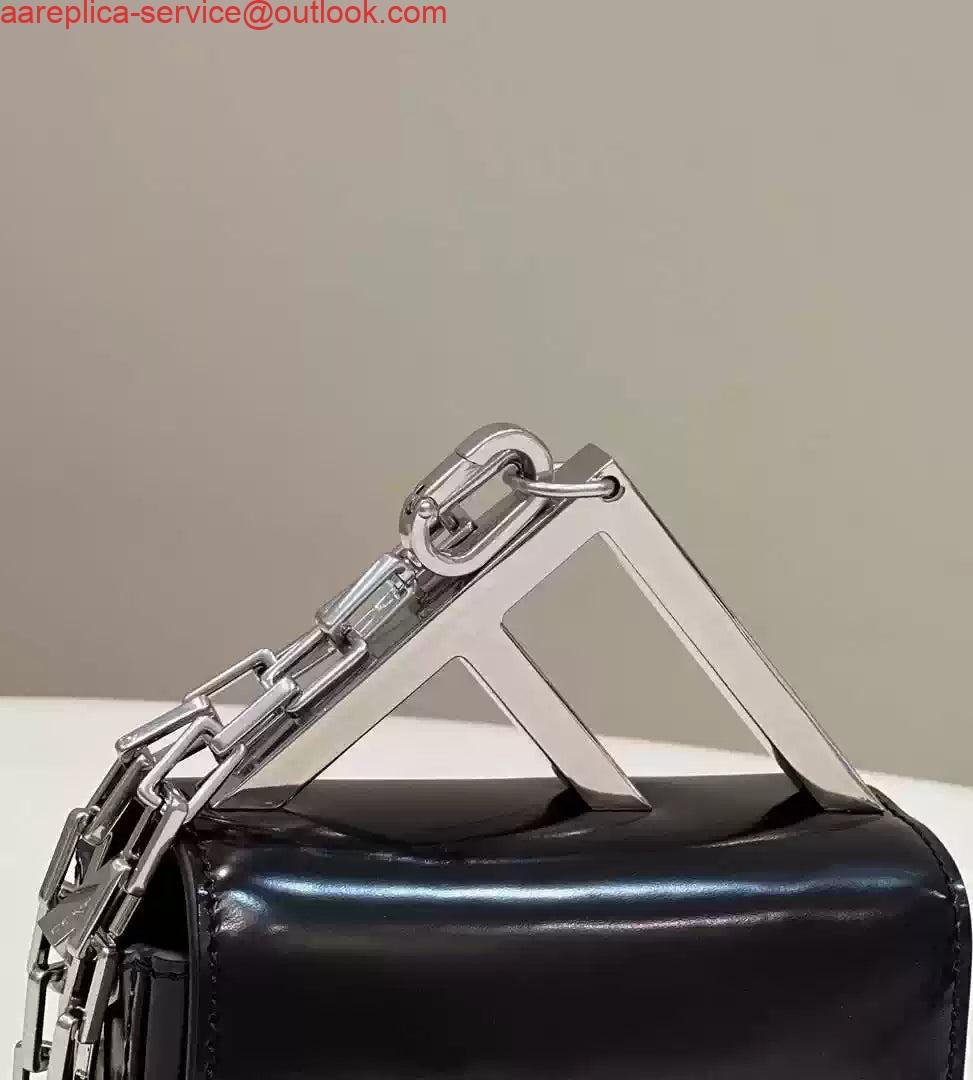 Fendi 7AS173 Fendi First Sight Black leather Nano bag
