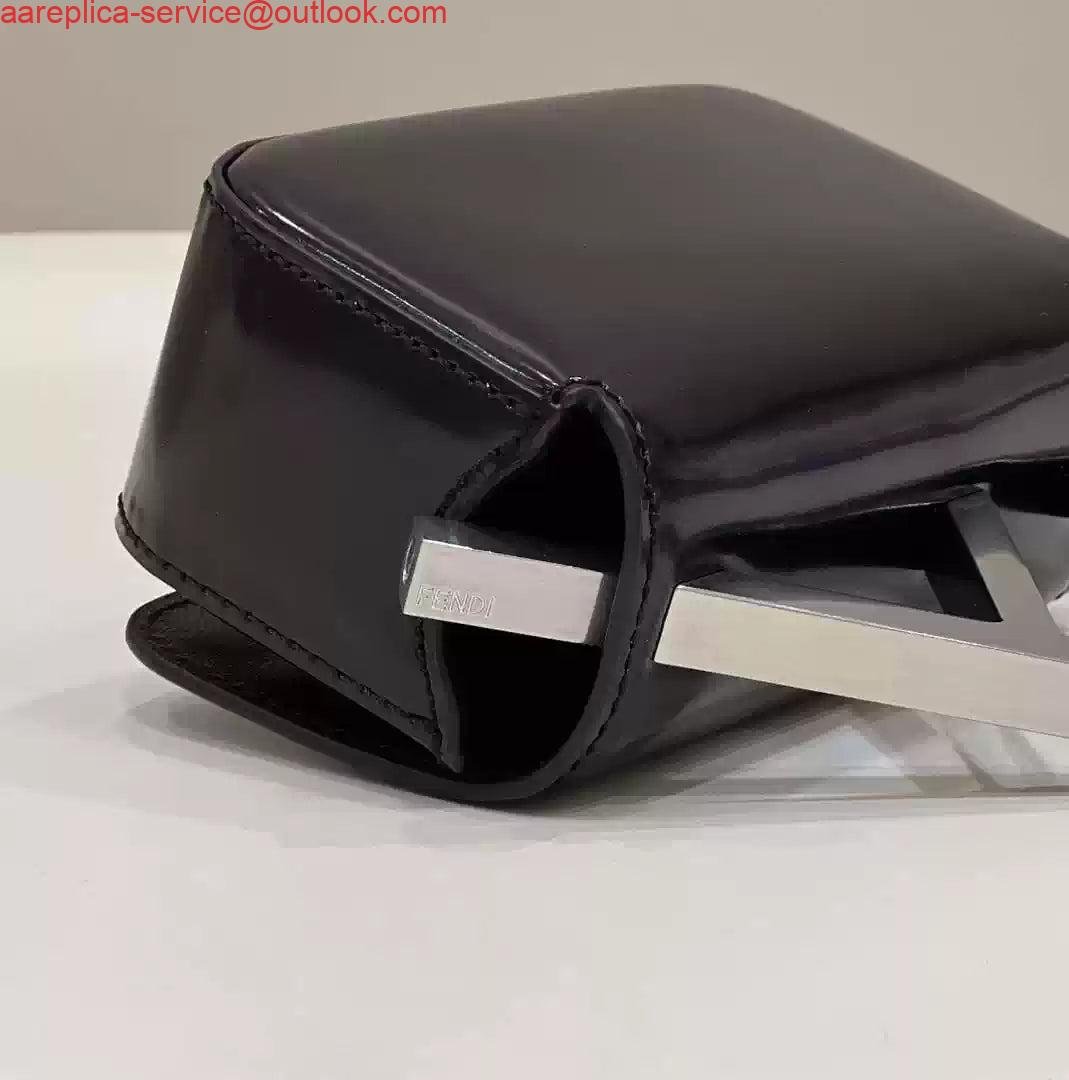 Fendi 7AS173 Fendi First Sight Black leather Nano bag
