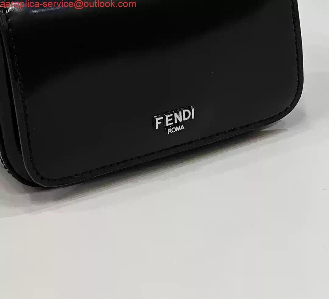 Fendi 7AS173 Fendi First Sight Black leather Nano bag