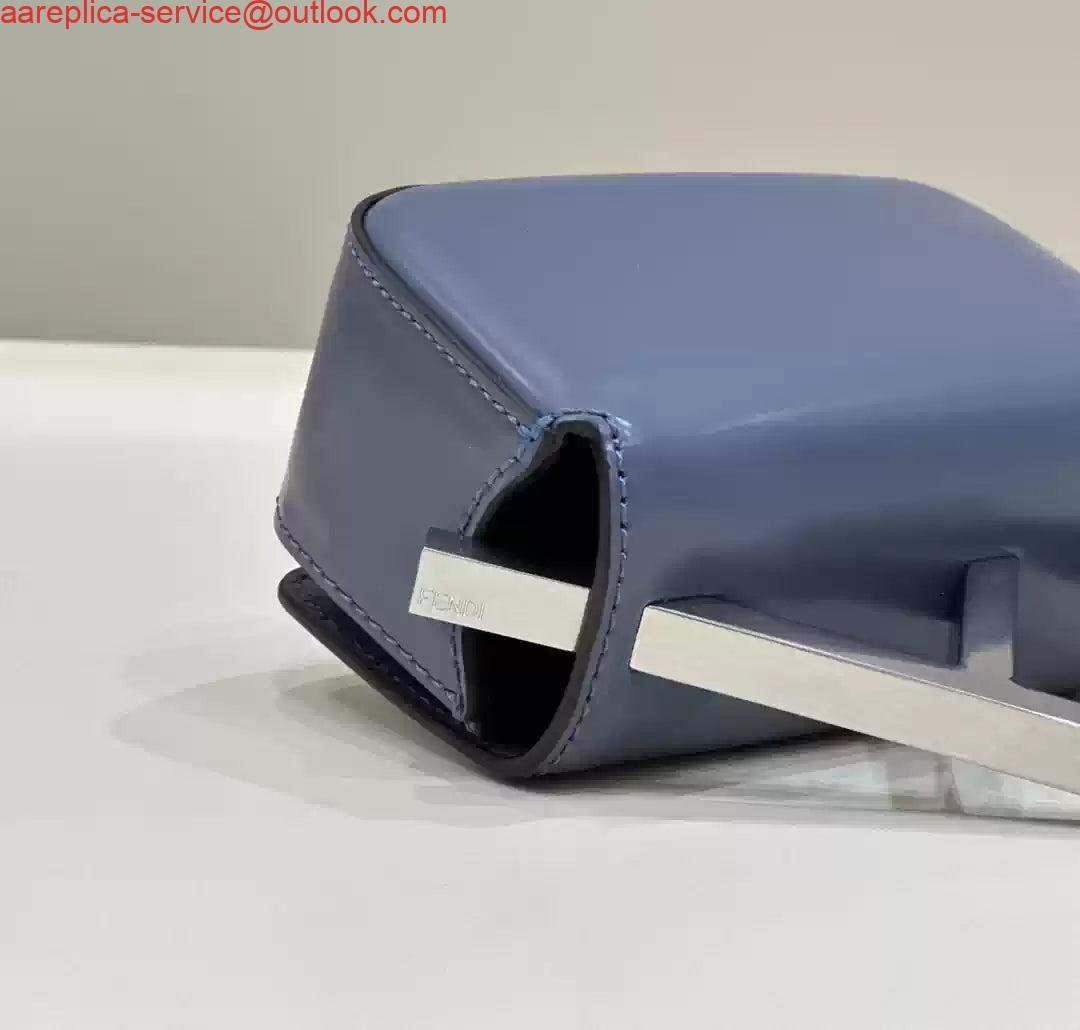 Fendi 7AS173 Fendi First Sight Blue leather Nano bag
