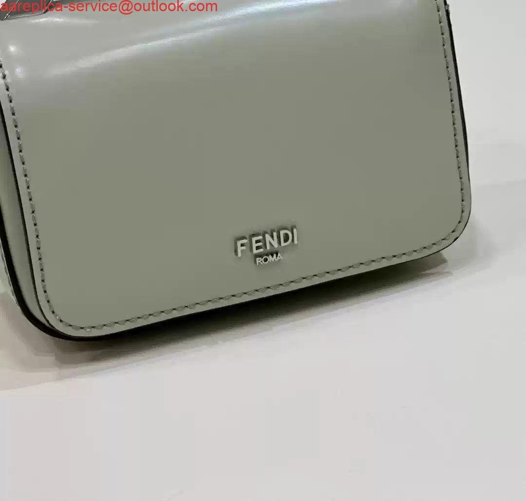 Fendi 7AS173 Fendi First Sight Light Green leather Nano bag