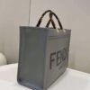 Fendi 8BH372 Sunshine Large Bag Gray leather shopper 8266L