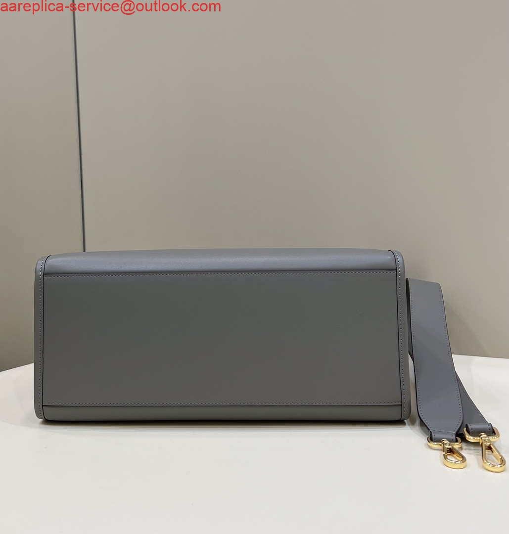 Fendi 8BH372 Sunshine Large Bag Gray leather shopper 8266L