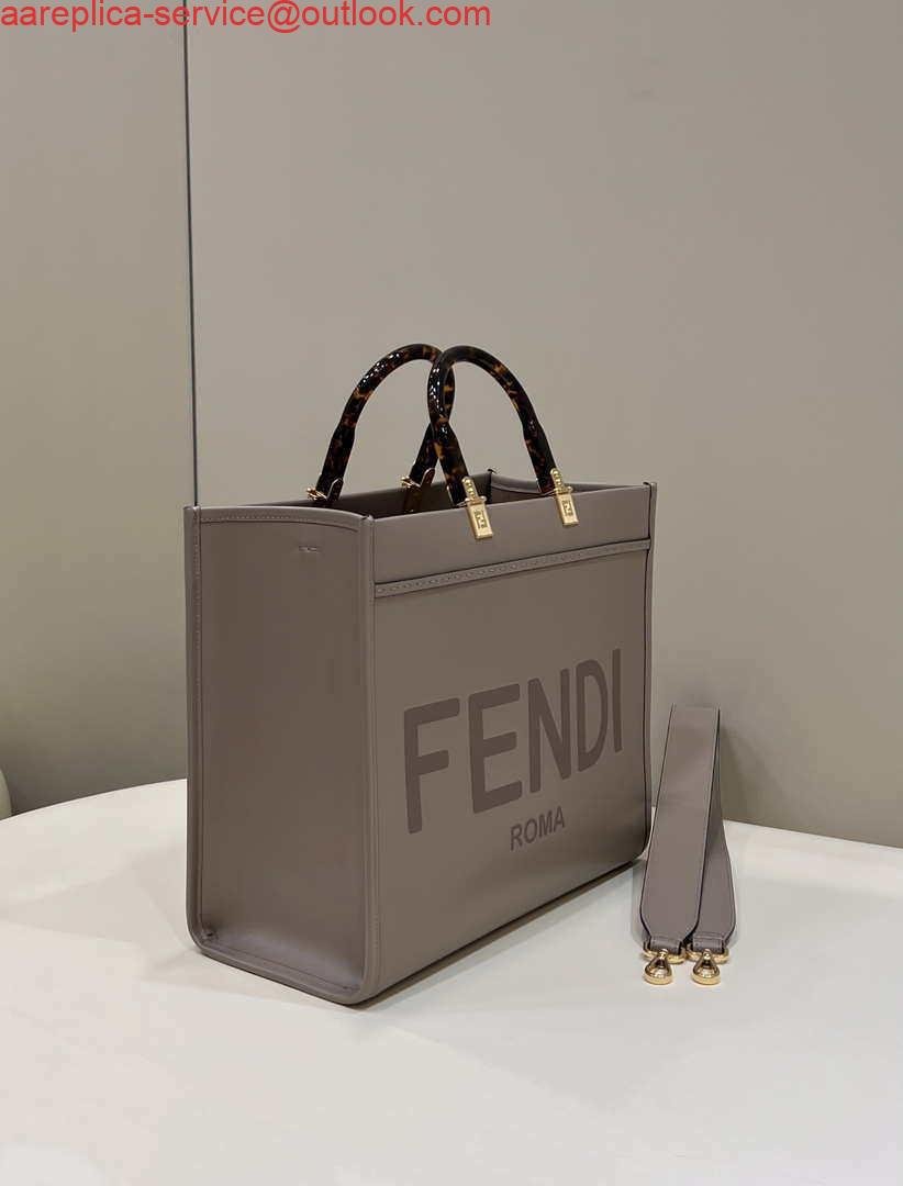 Fendi 8BH386 Sunshine Medium Bag Nude leather shopper 8266S
