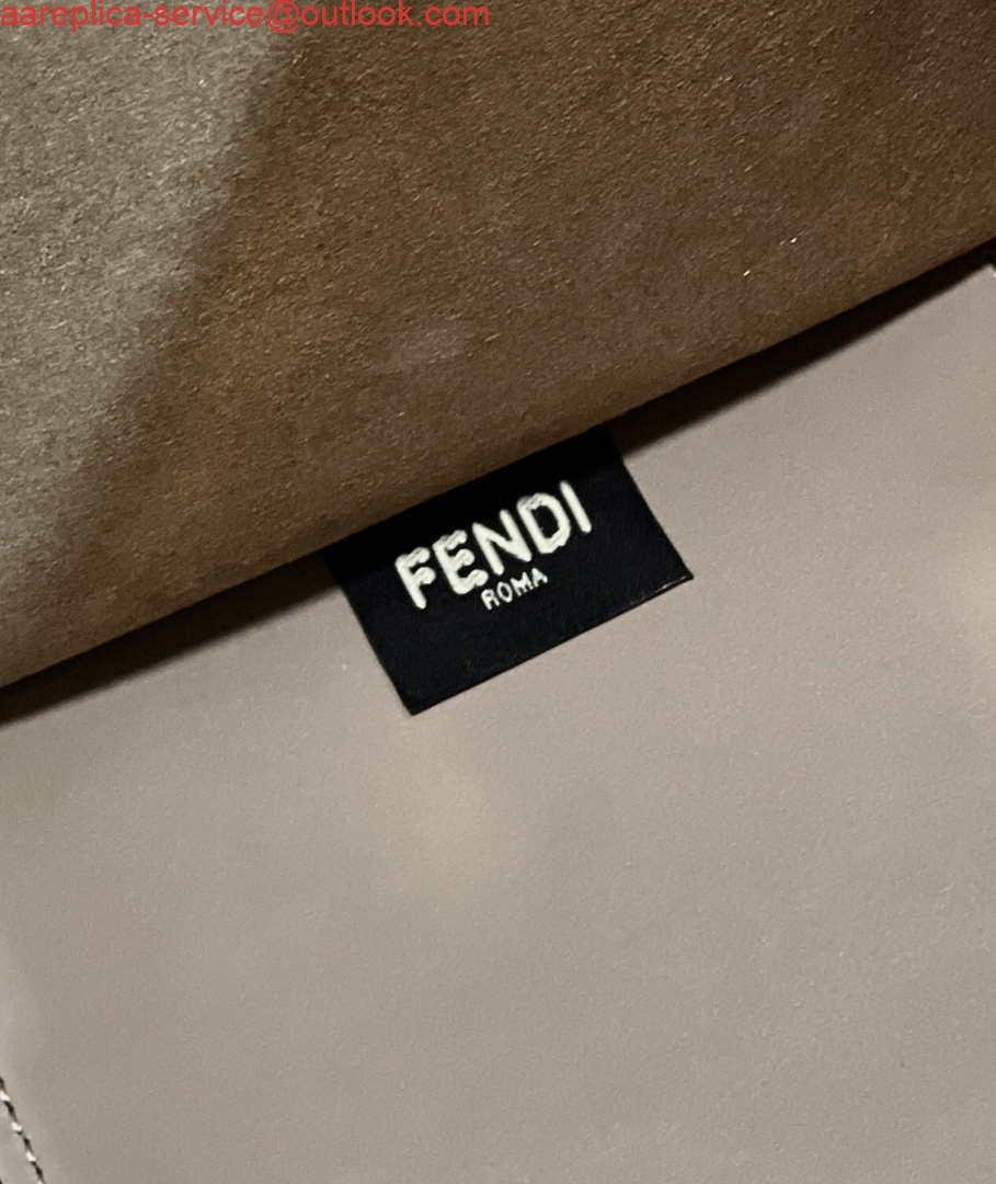 Fendi 8BH386 Sunshine Medium Bag Nude leather shopper 8266S