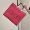 Replica Fendi 8BH386 Sunshine Medium Bag Rose Red leather shopper 8266S