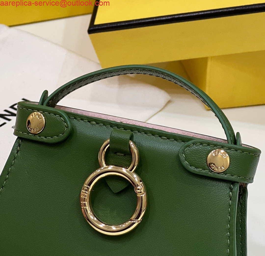 Replica Fendi 7AR993 FENDI PICO PEEKABOO Charm 8385 Green