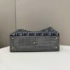 Fendi 8BH374 X-Tote Gray houndstooth wool shopper with FF embroidery