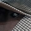 Fendi 8BH374 X-Tote Gray houndstooth wool shopper with FF embroidery