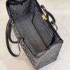 Fendi 8BH374 X-Tote Gray houndstooth wool shopper with FF embroidery
