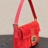 Fendi 8339 Baguette Middle Age Solid Color Series Underarm Bag Red