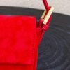 Fendi 8339 Baguette Middle Age Solid Color Series Underarm Bag Red