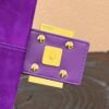 Fendi 8339 Baguette Middle Age Solid Color Series Underarm Bag Purple