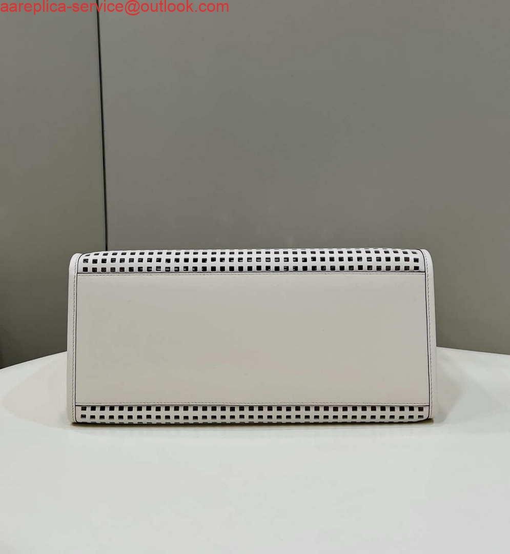 Fendi 8BH386 Sunshine Medium 8575 Two-toned perforated leather shopper