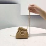Fendi 7AS051 Nano Fendi First Charm Charm in Apricot nappa leather