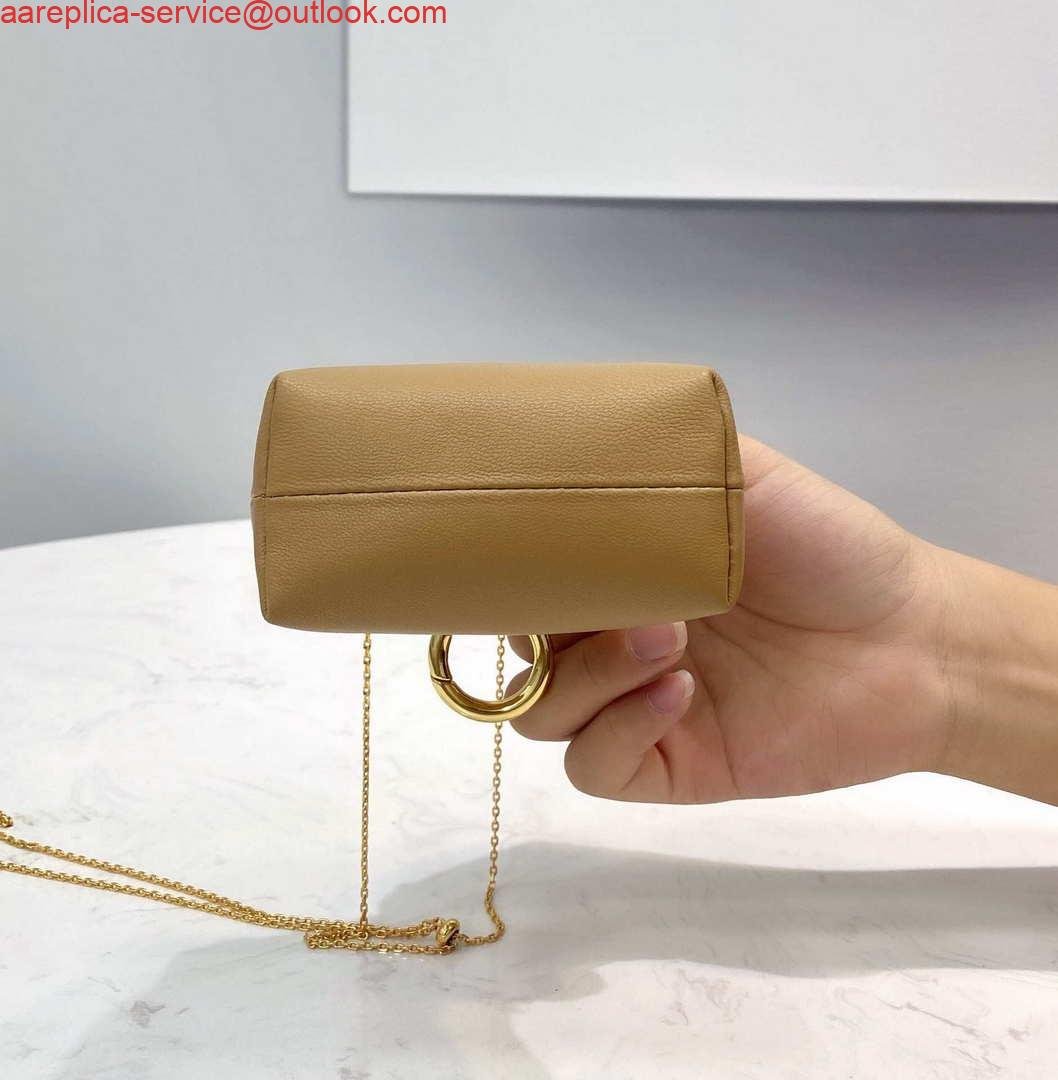 Fendi 7AS051 Nano Fendi First Charm Charm in Apricot nappa leather