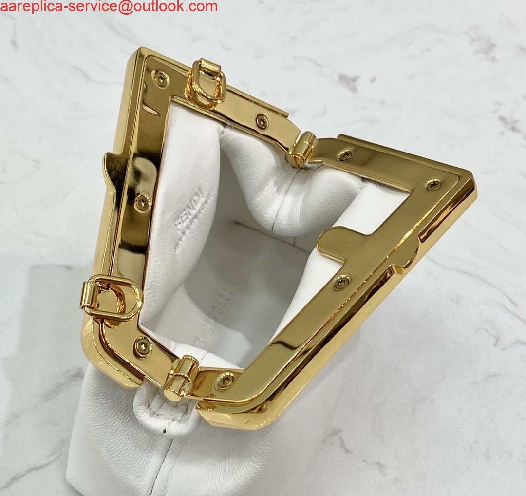 Fendi 7AS051 Nano Fendi First Charm Charm in White nappa leather