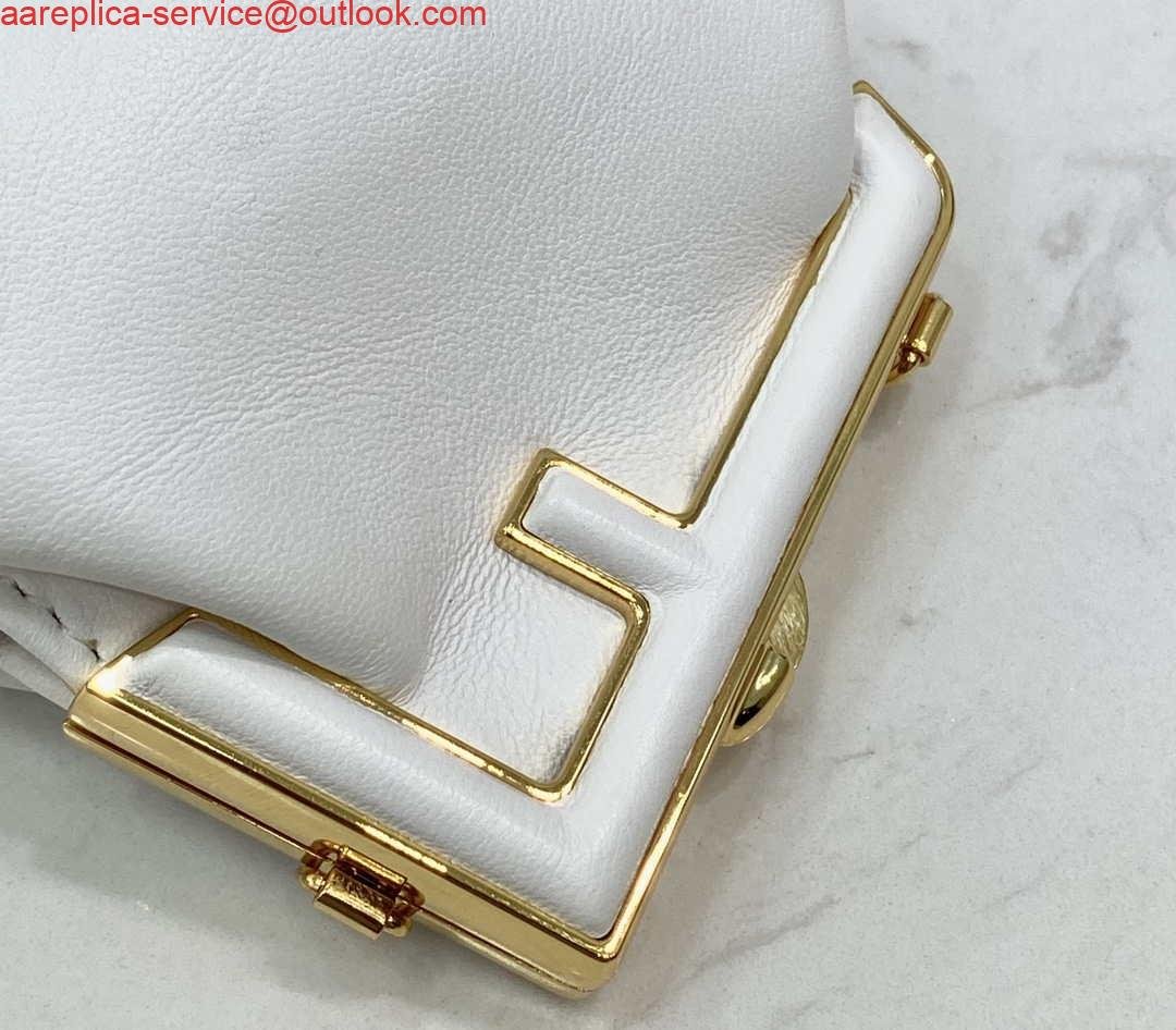 Fendi 7AS051 Nano Fendi First Charm Charm in White nappa leather