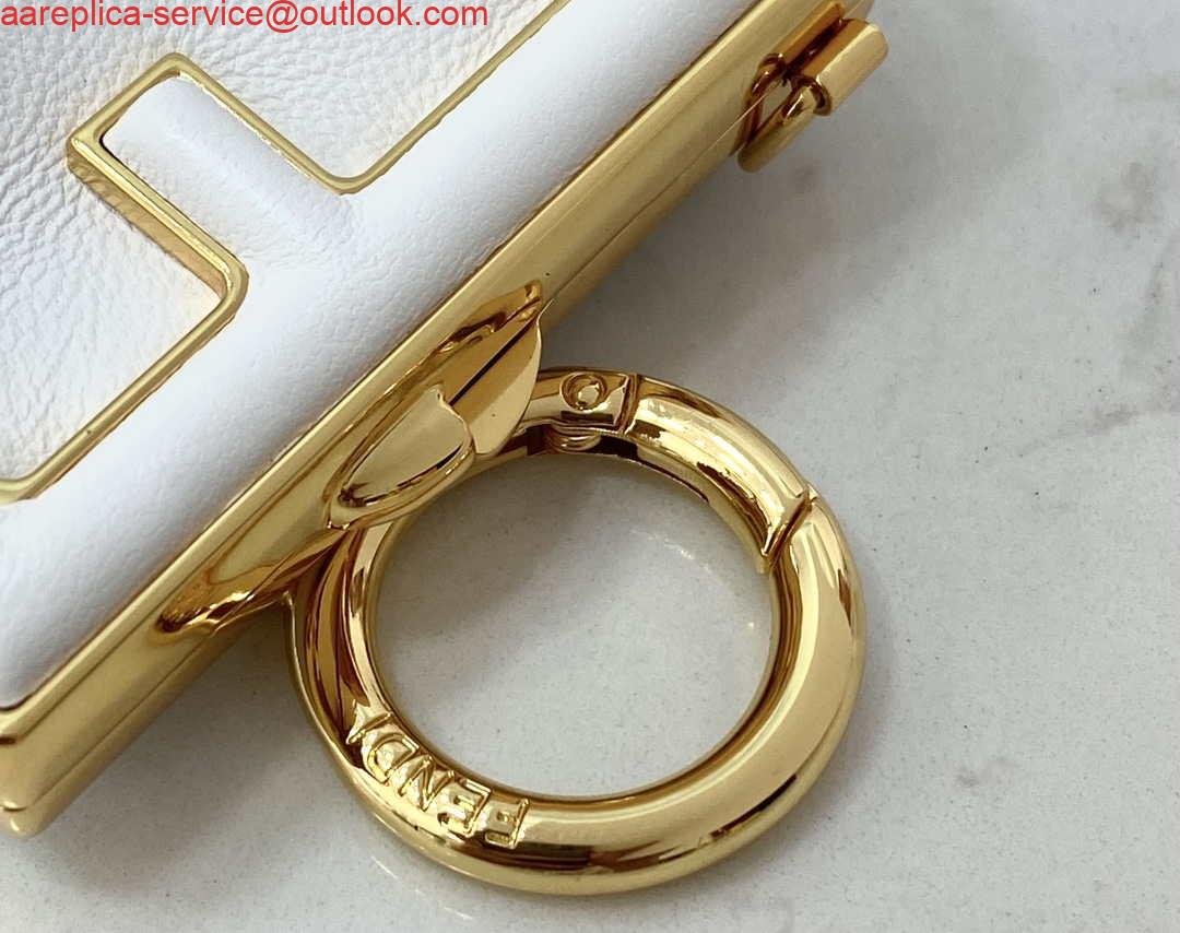 Fendi 7AS051 Nano Fendi First Charm Charm in White nappa leather