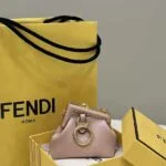 Fendi 7AS051 Nano Fendi First Charm Charm in pink nappa leather