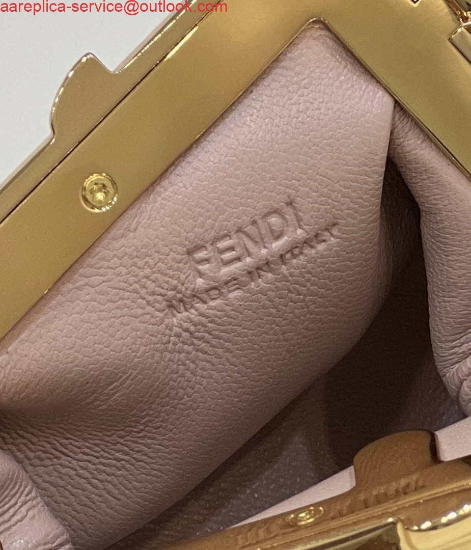 Fendi 7AS051 Nano Fendi First Charm Charm in pink nappa leather