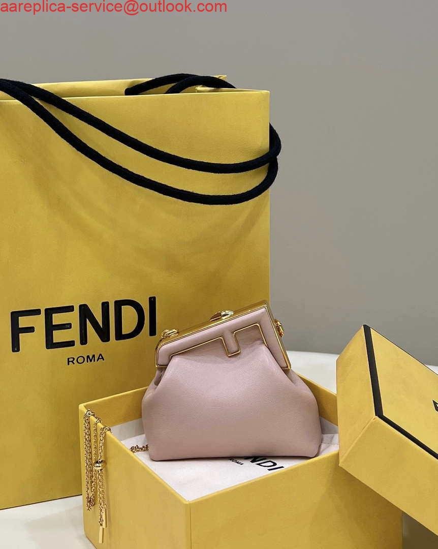 Fendi 7AS051 Nano Fendi First Charm Charm in pink nappa leather