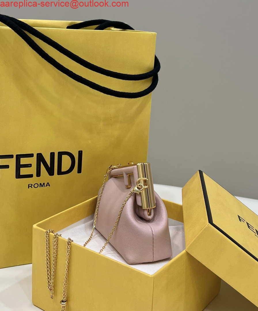 Fendi 7AS051 Nano Fendi First Charm Charm in pink nappa leather
