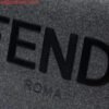 Fendi 8BH372 Sunshine Large Gray Flannel Shopper Bag 8266c