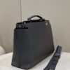 Fendi 7VA529 Peekaboo ISeeU Medium Gray Leather Bag